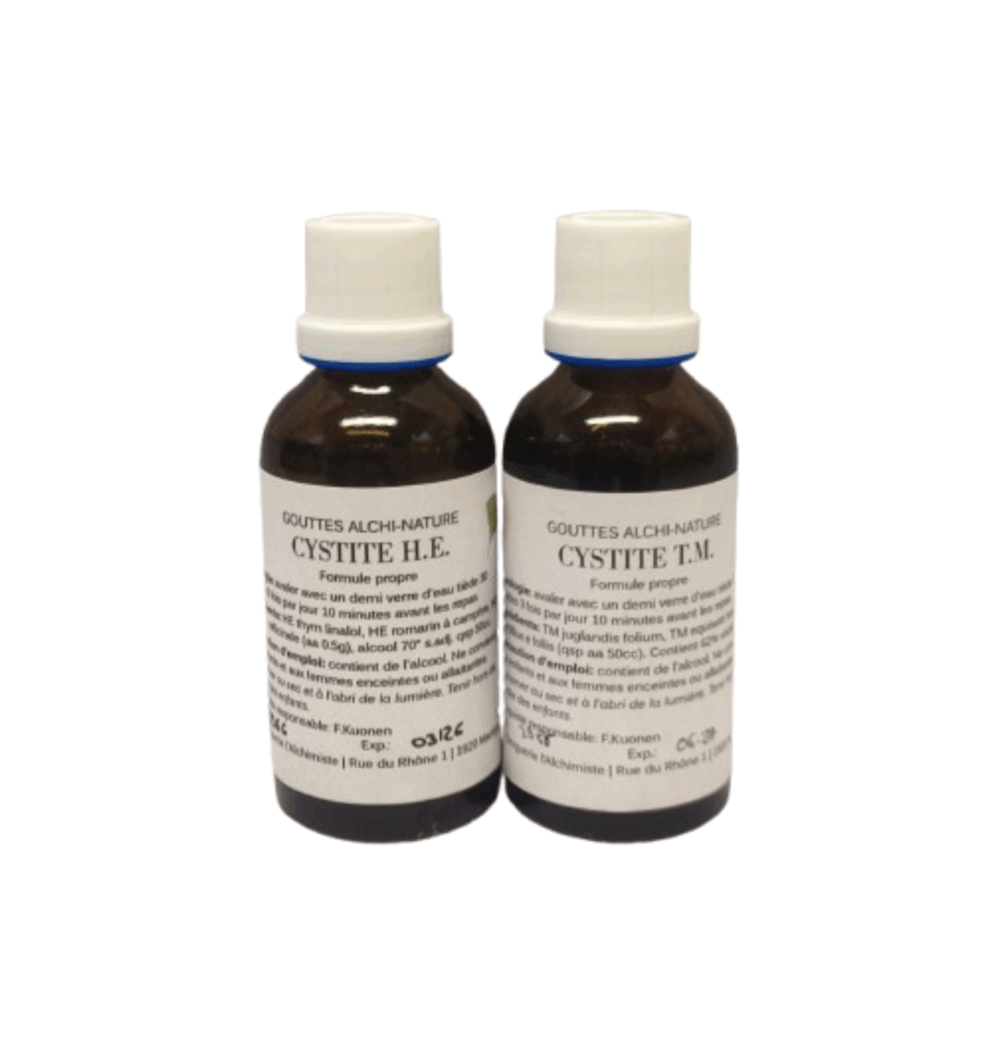 Alchi-nature - DUO Cystite Huile Essentielle et Teinture Mère