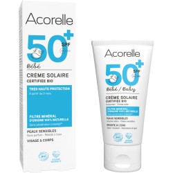 Acorelle - Crème solaire Bébé SPF50+ Bio