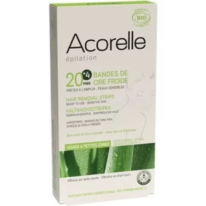 Acorelle - Bandes de cire froide BIO Visage